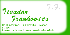 tivadar frankovits business card